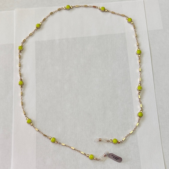 Anthropologie Jewelry - Anthropologie Black Diamond Gemstone and Gold Plated Chain Eyewear!!🔥🔥🔥